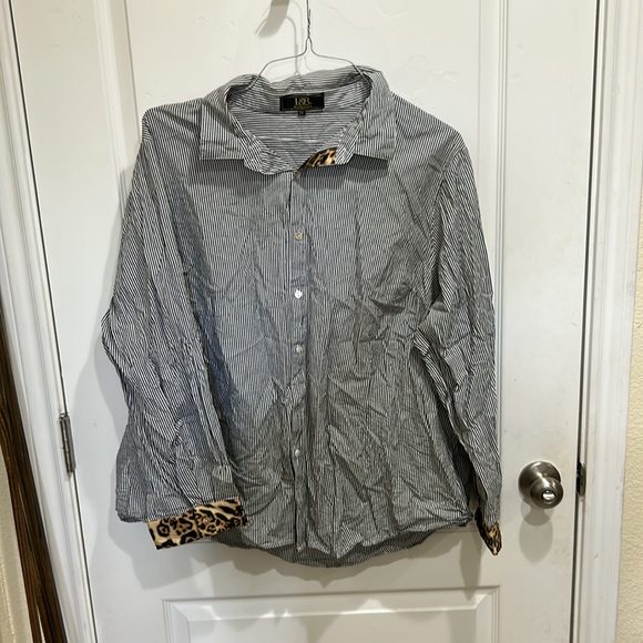 Lucky and bless striped men’s top 2X - Picture 3 of 6